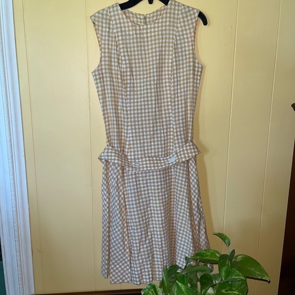 VINTAGE handmade gingham yellow dress! - Picture 1 of 6
